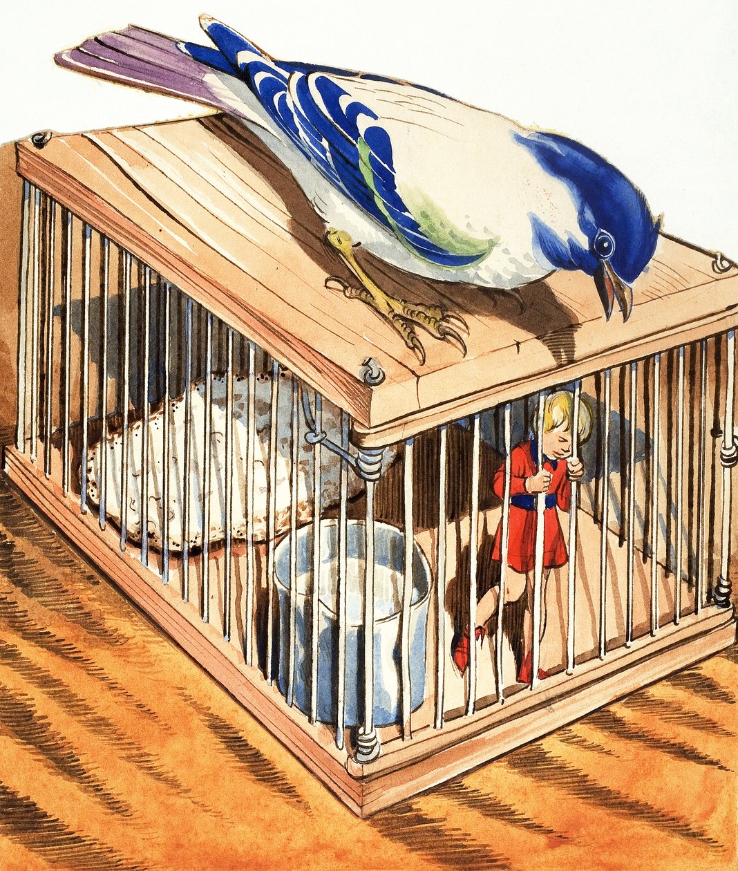 Klein Duimpje in een Vogelkooi door Eduardo Teixeira Coelho