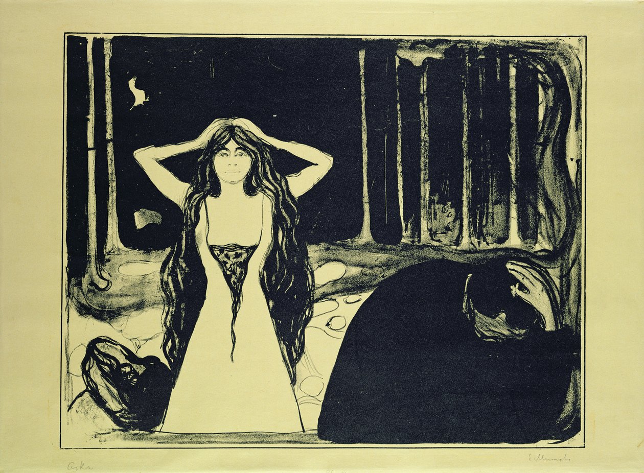 As (Na de Val), 1899 door Edvard Munch