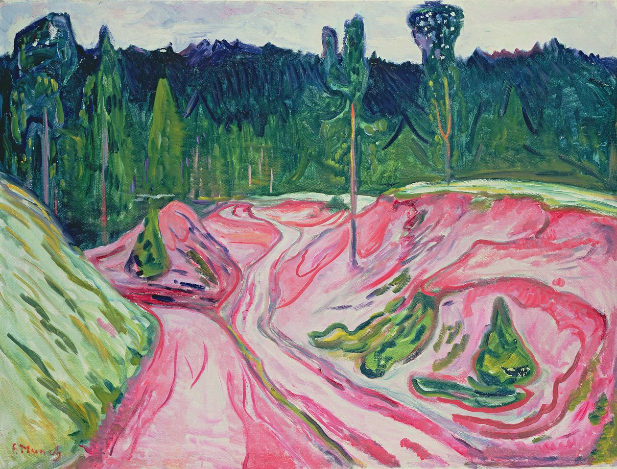 Bos in Thüringen, c.1904 door Edvard Munch