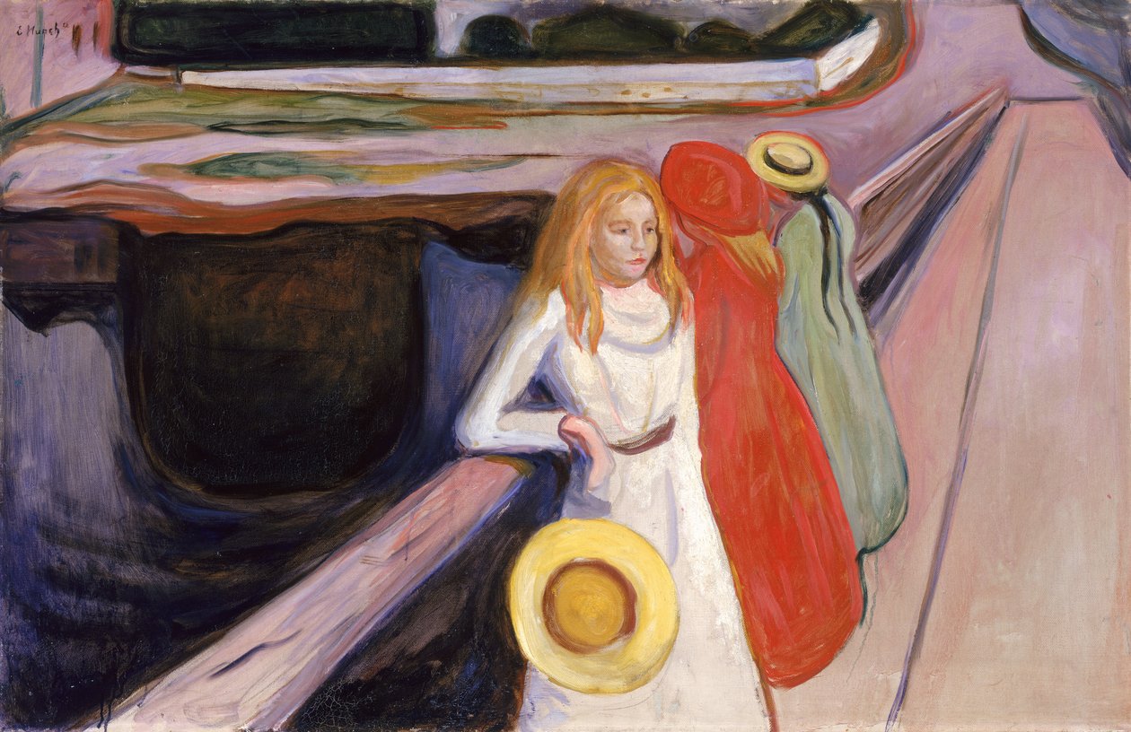 Meisjes op de Brug door Edvard Munch