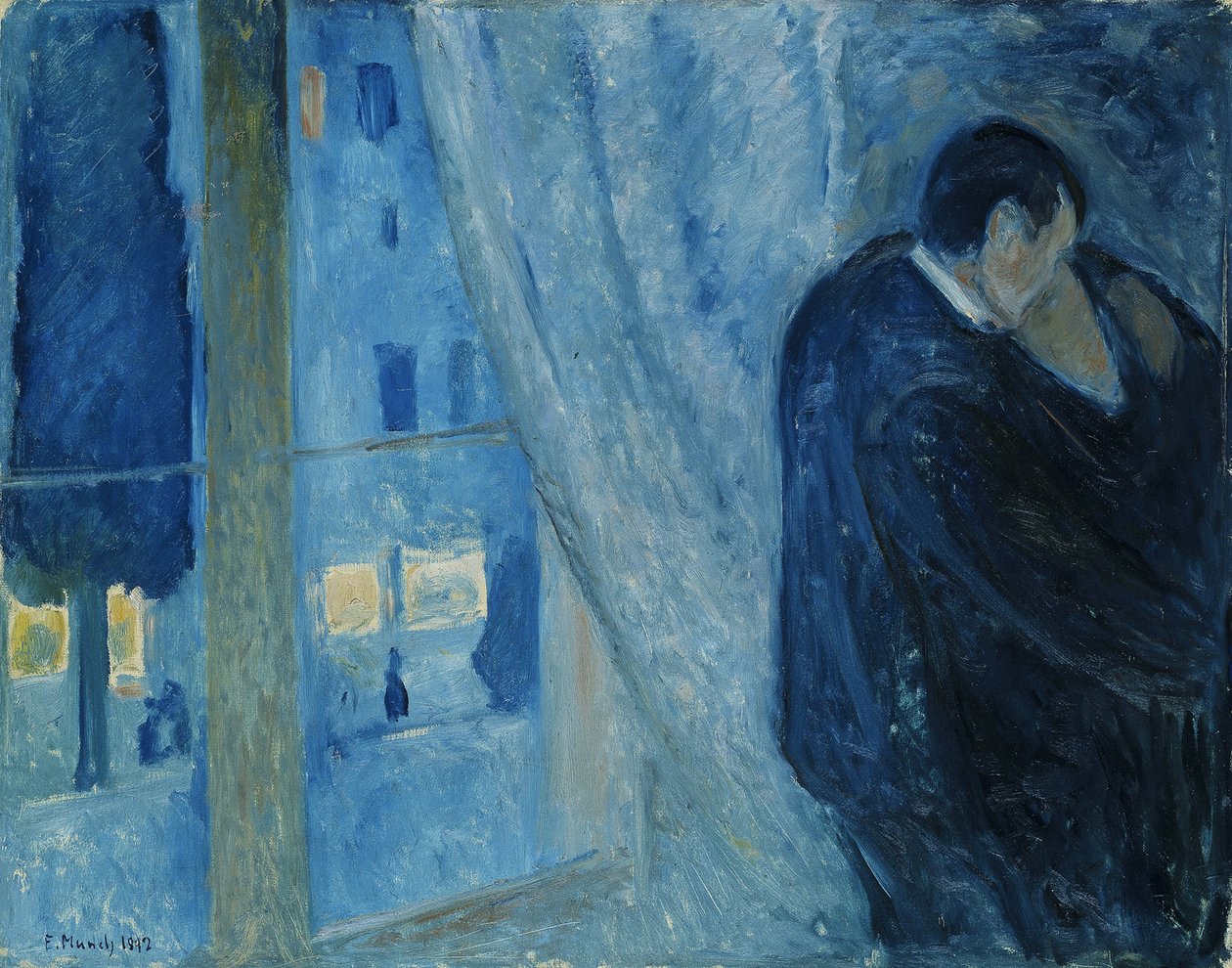 Kus bij het raam door Edvard Munch