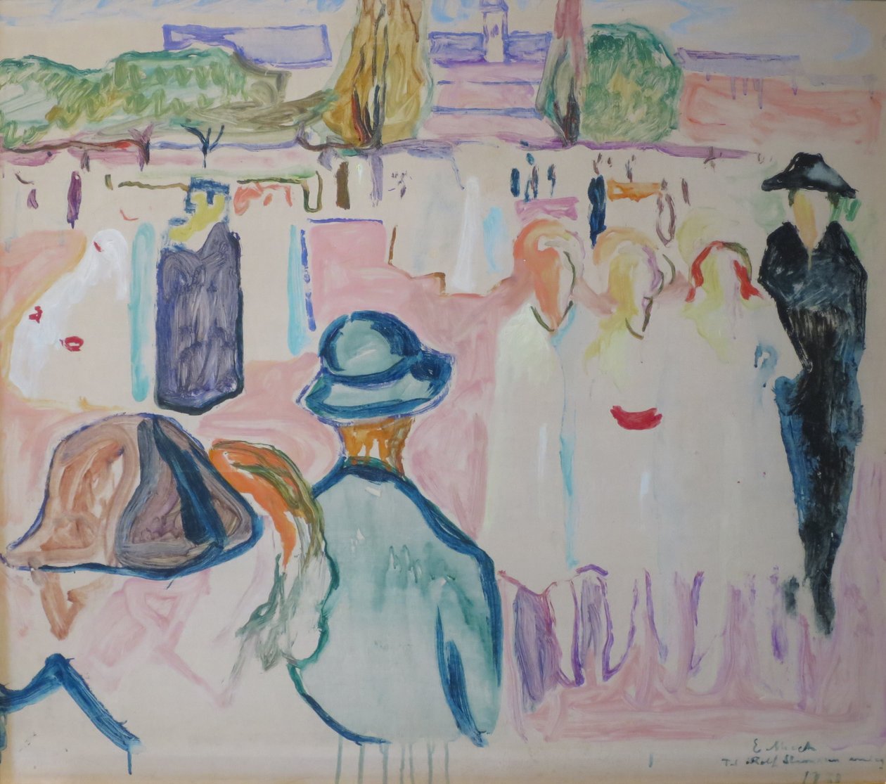 Zomer op Karl Johan Straat door Edvard Munch