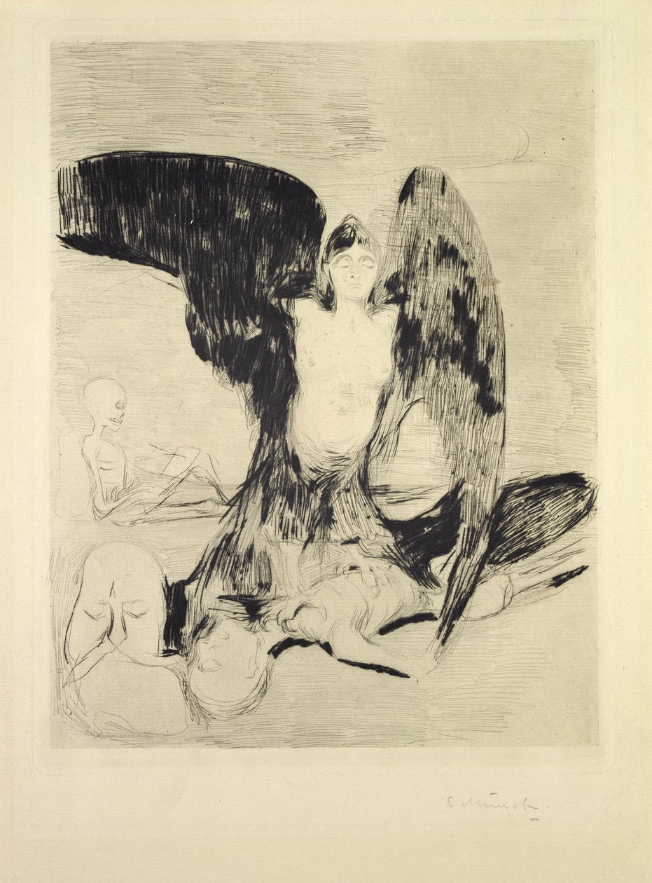 Vampier, 1894 door Edvard Munch