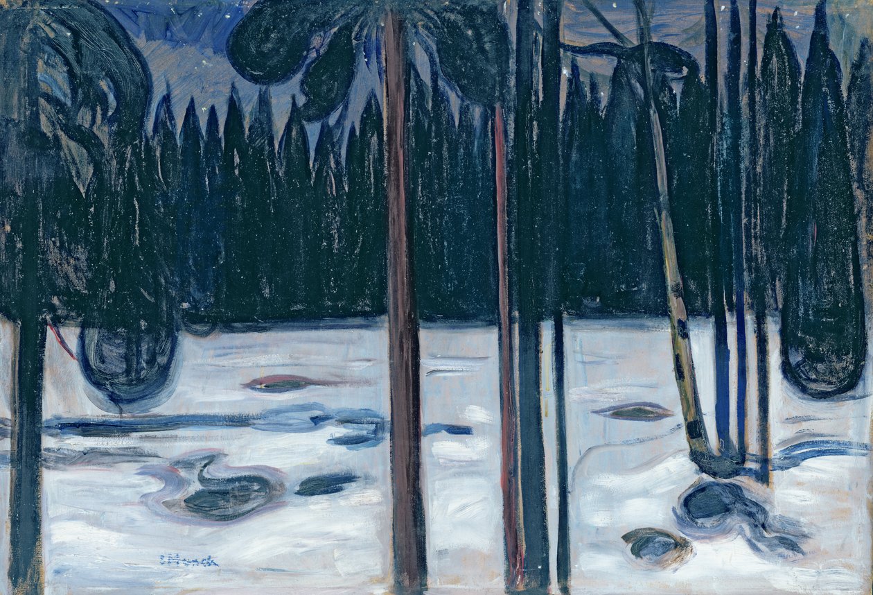 Winterlandschap door Edvard Munch