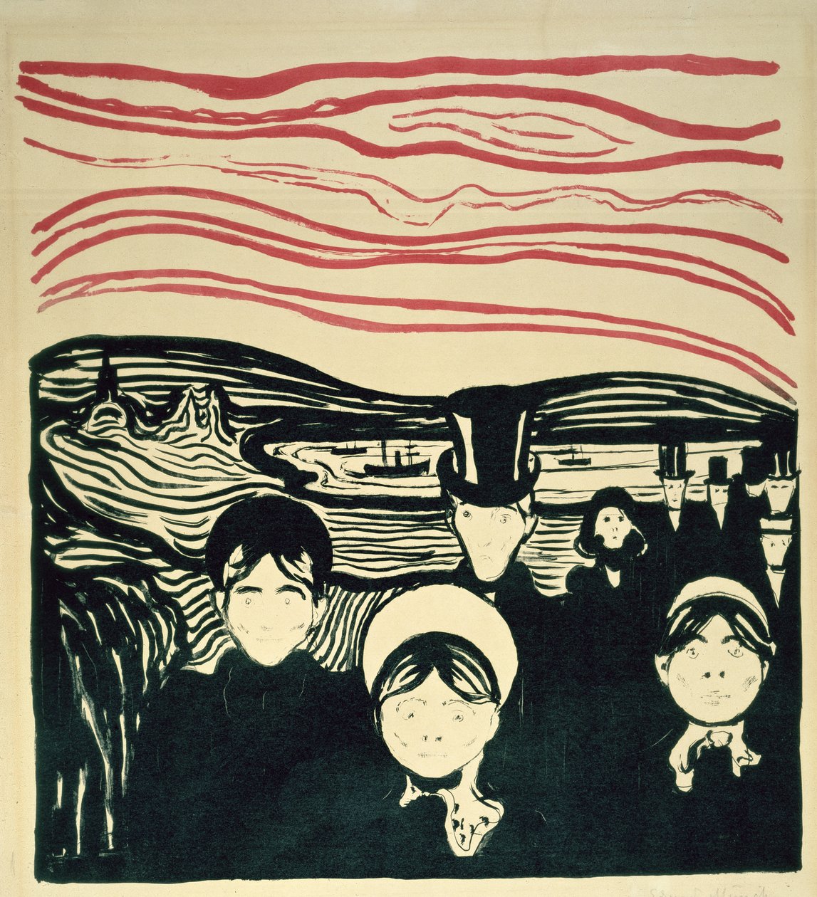 Angstgevoel door Edvard Munch