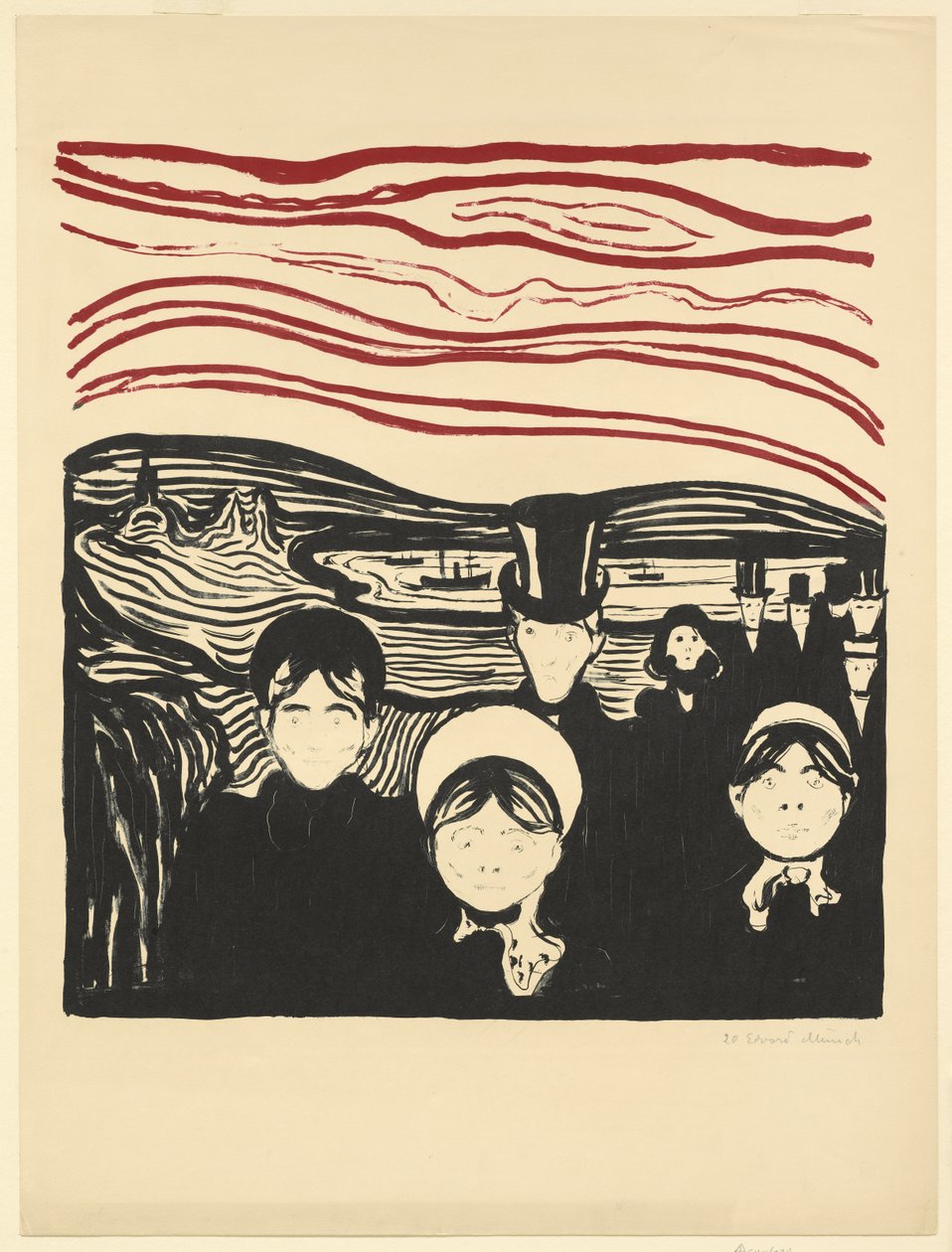 Angst door Edvard Munch