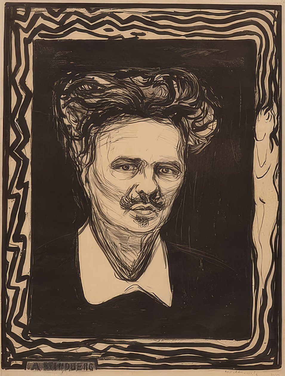 August Strindberg door Edvard Munch