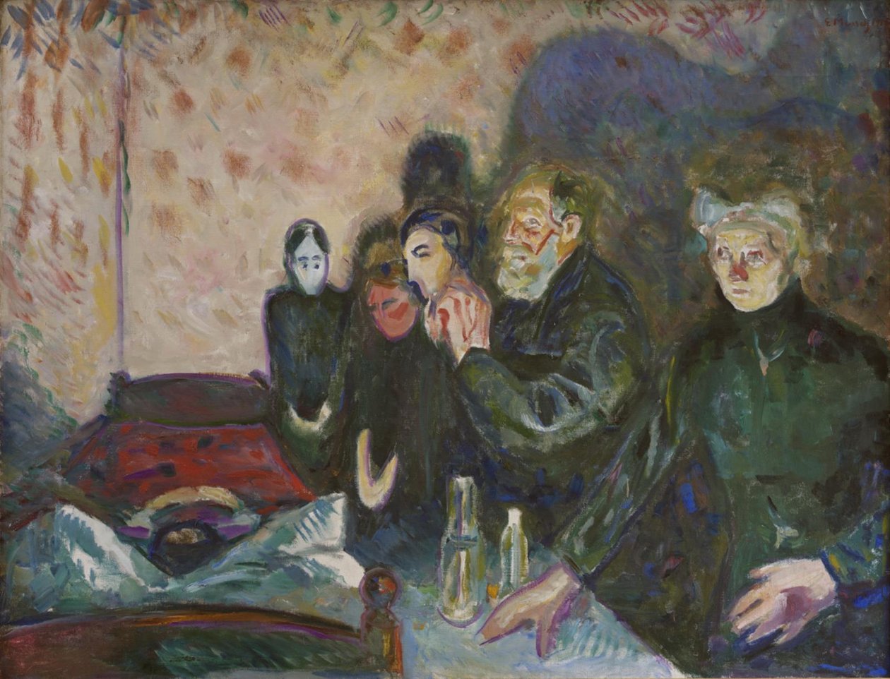 Doodsstrijd door Edvard Munch