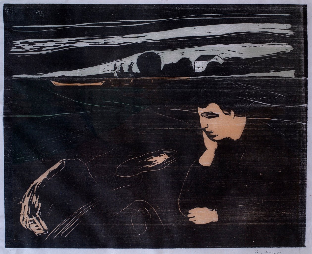 Avond (Melancholie III) door Edvard Munch