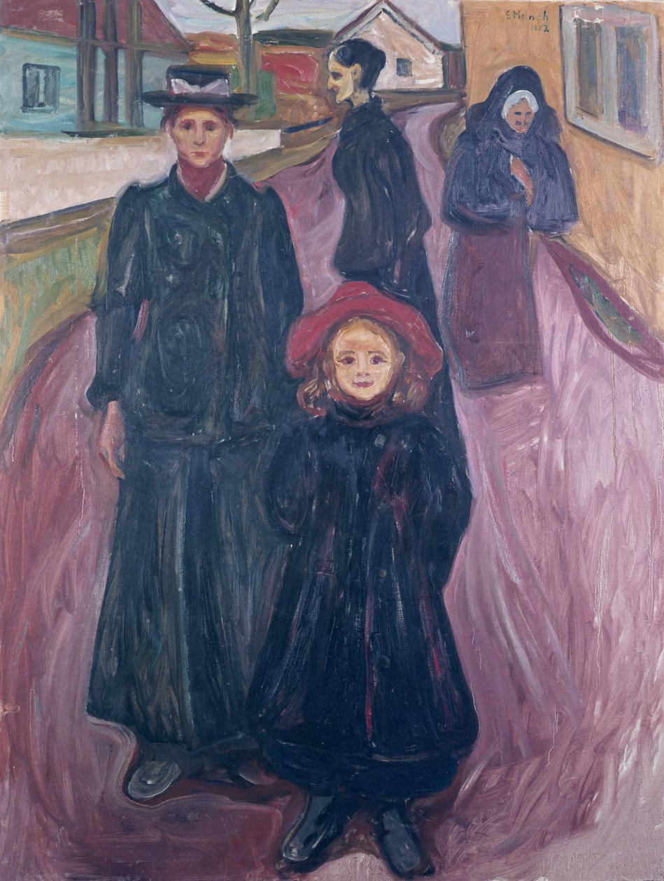 Vier leeftijden door Edvard Munch