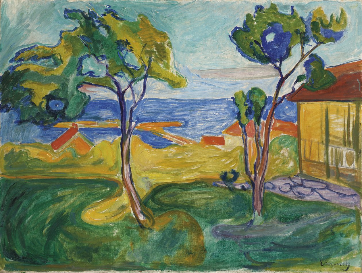 Hagen in Asgardstrand, 1904-1905 door Edvard Munch