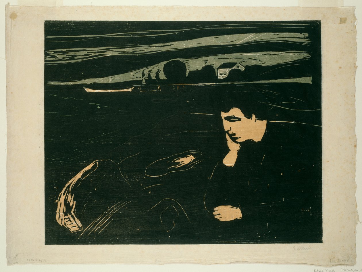 Melancholie III door Edvard Munch