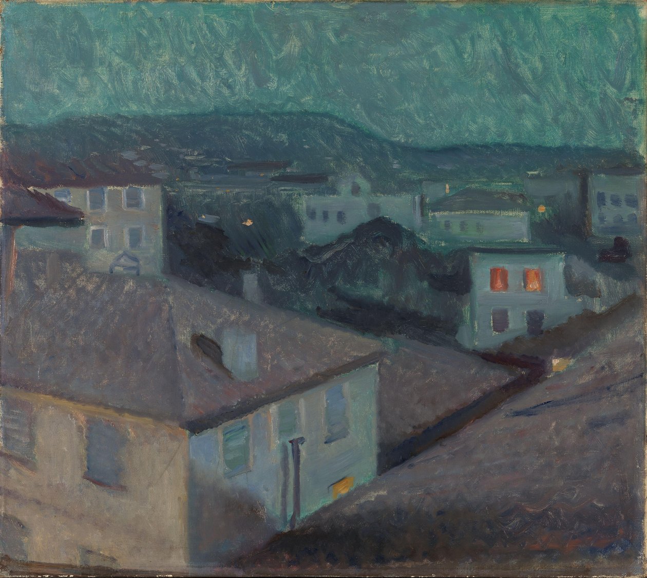 Nacht in Nice door Edvard Munch
