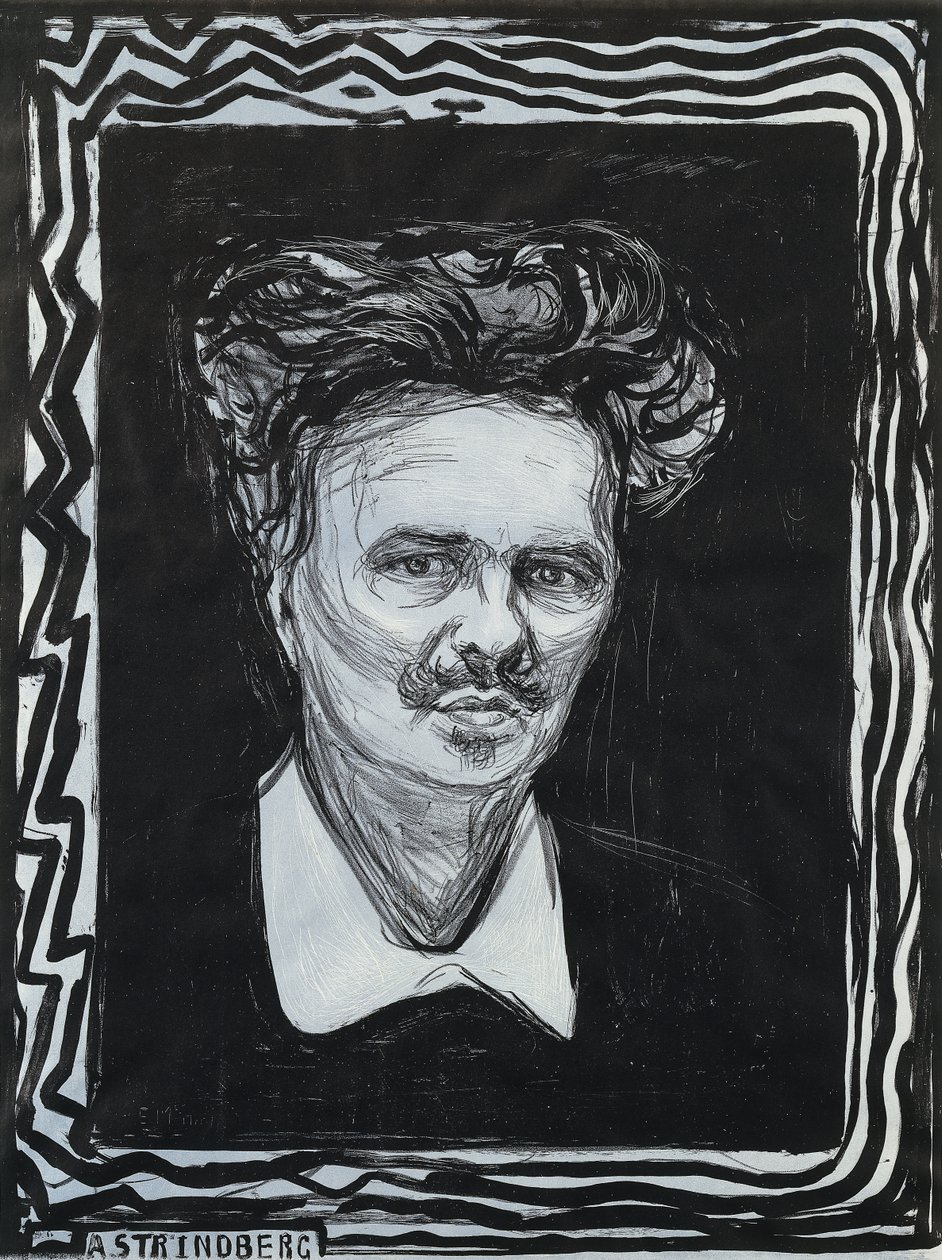 Portret Strindberg door Edvard Munch