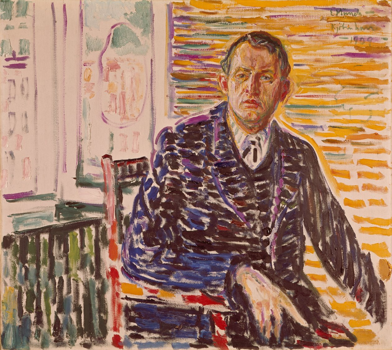 Zelfportret door Edvard Munch