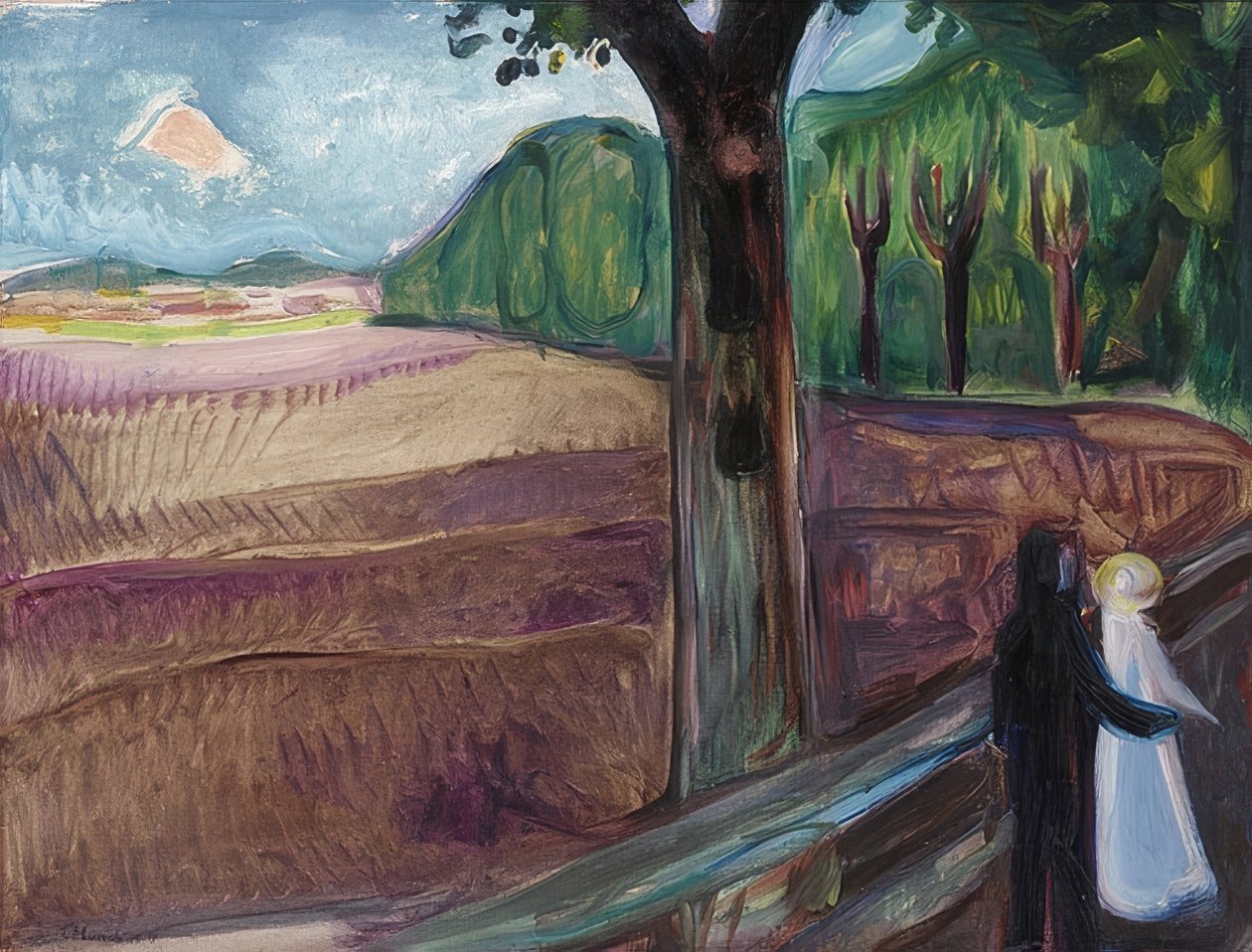 Zomernacht door Edvard Munch