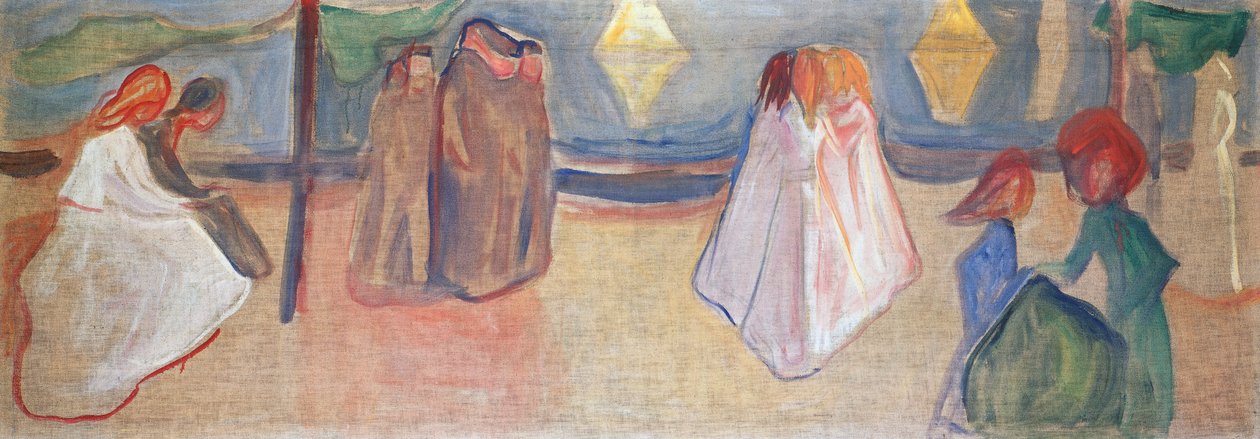 Zomernacht door Edvard Munch