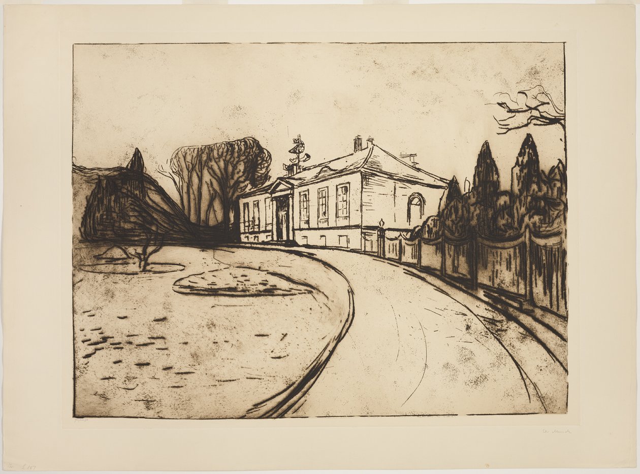 Het huis door Edvard Munch
