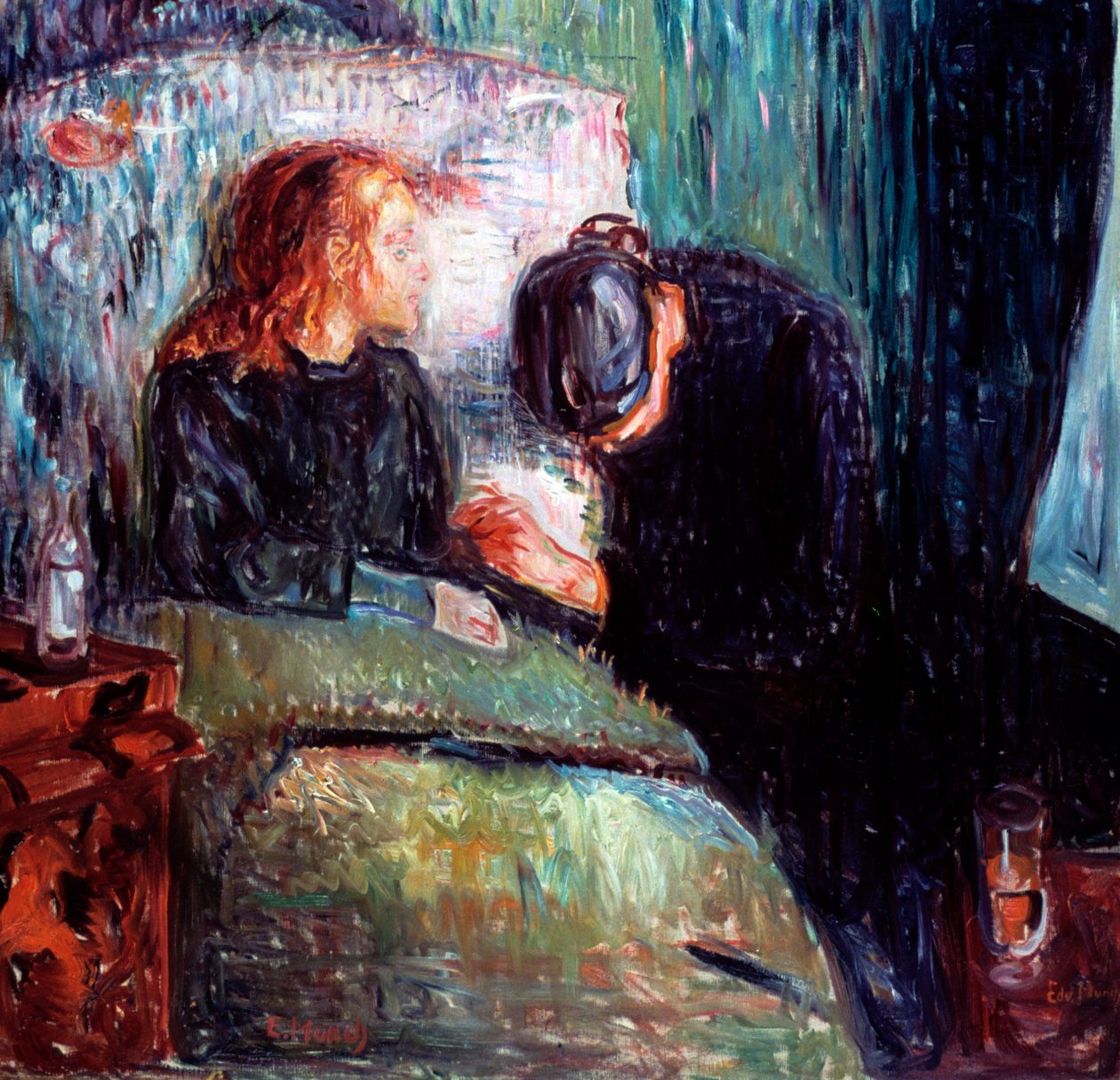 Het zieke kind, 1907 door Edvard Munch