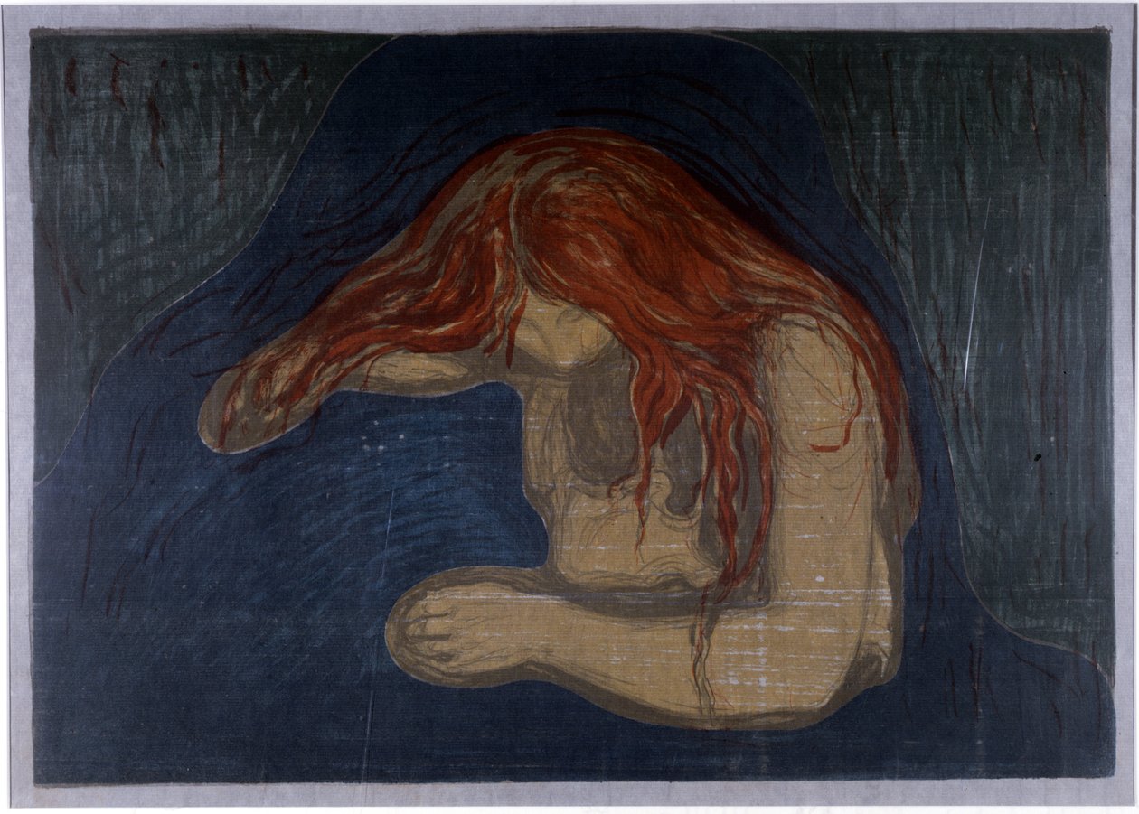 De Vampier door Edvard Munch