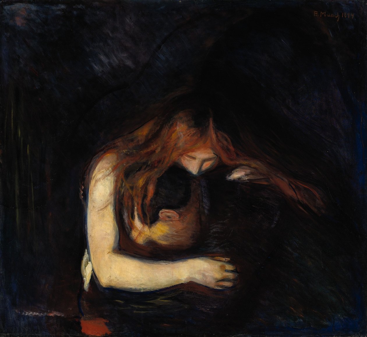 De Vampier Liefde en Pijn door Edvard Munch