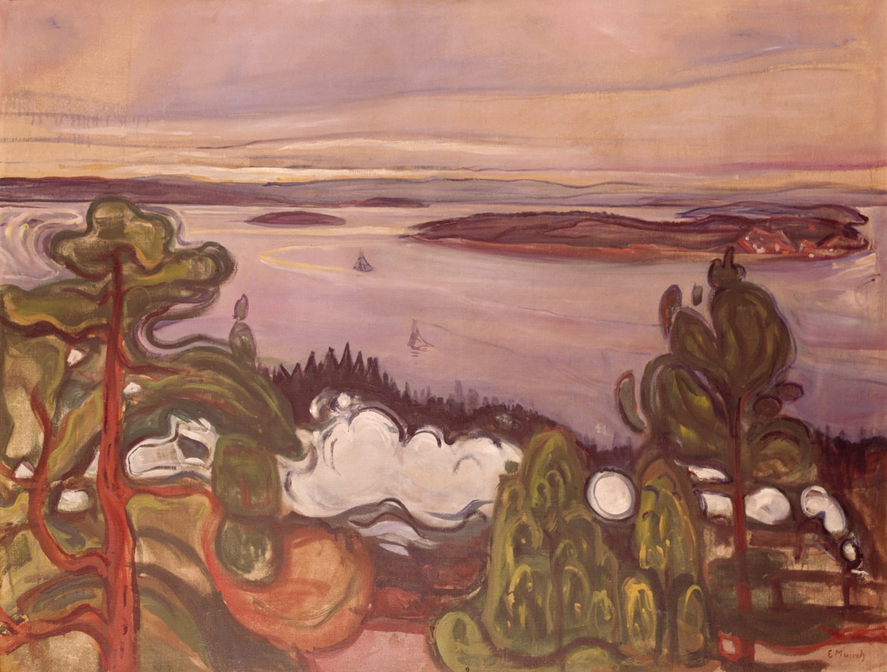 Trein rook door Edvard Munch