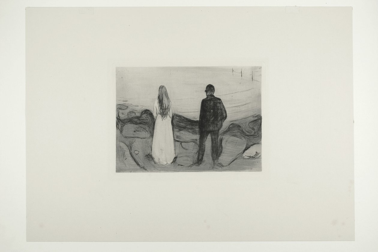 Twee mensen. De eenzamen door Edvard Munch