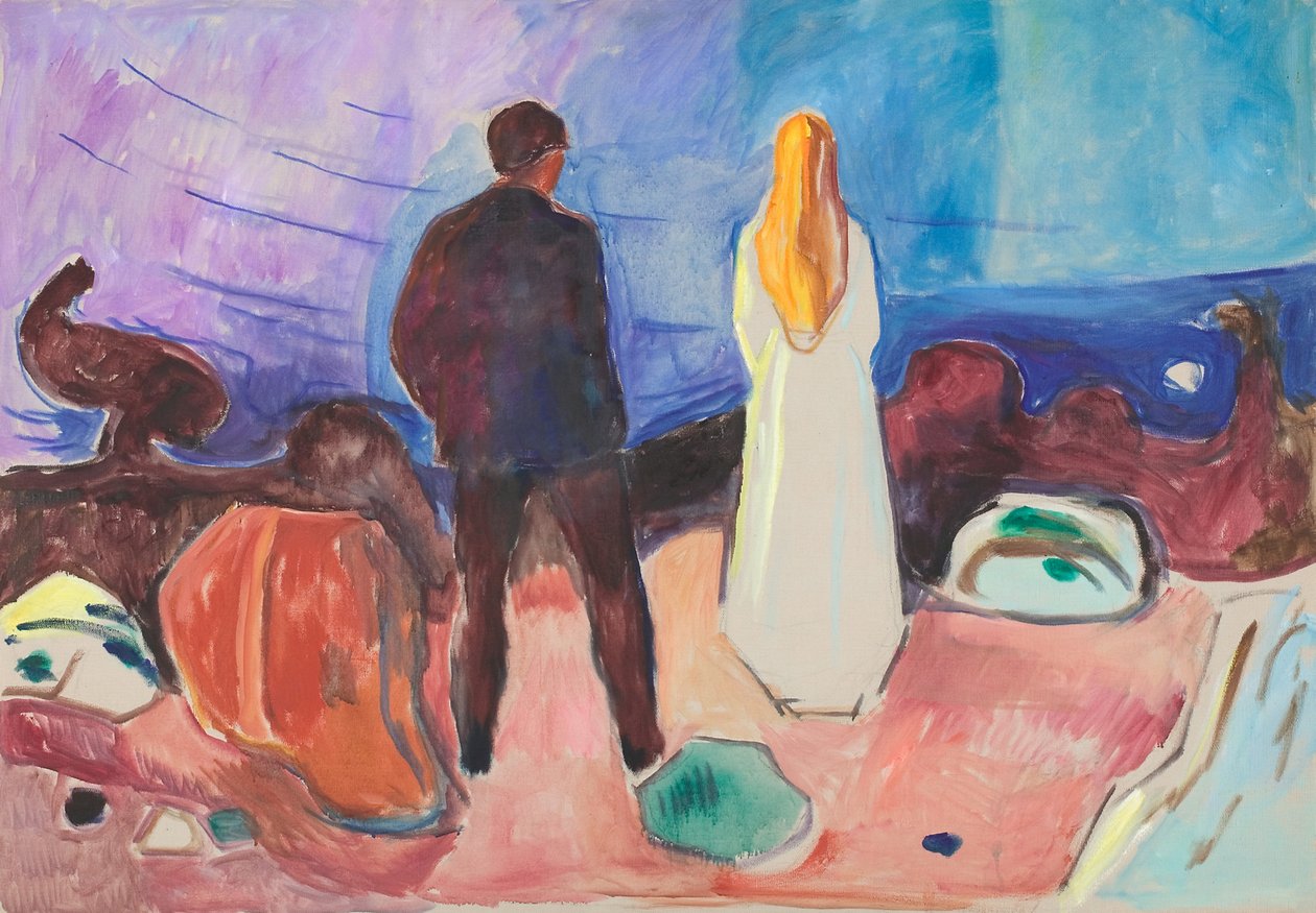 Twee Mensen. De Eenzamen door Edvard Munch