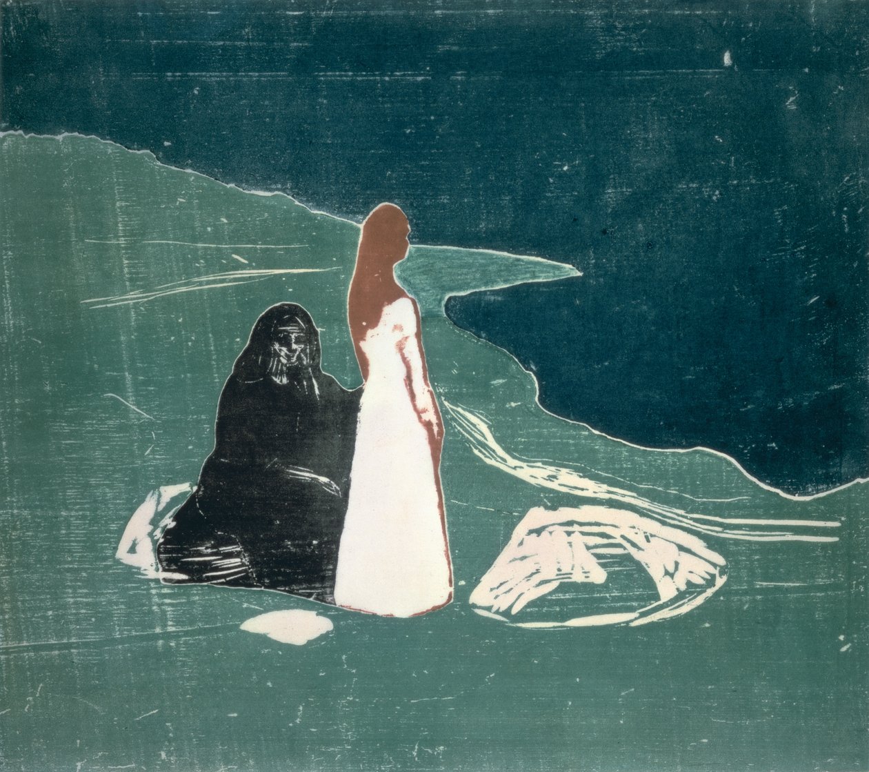 Twee vrouwen aan de kust door Edvard Munch