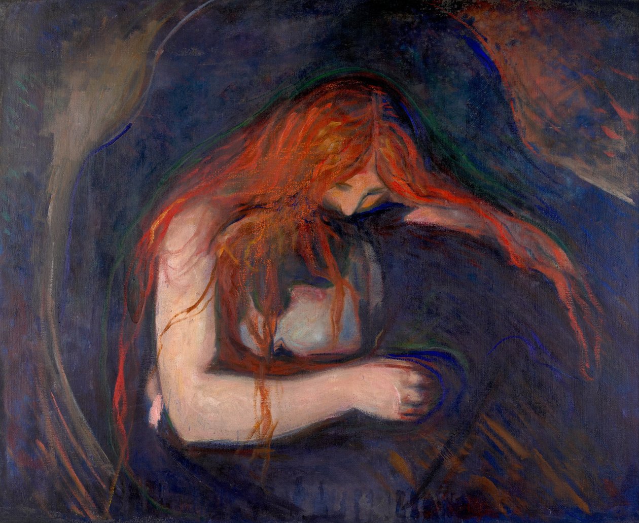 Vampier Schilderij door Edvard Munch