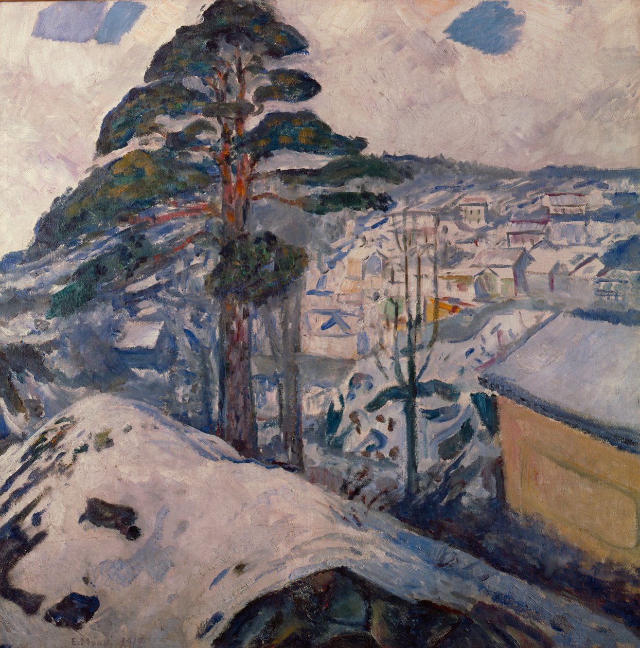 Winter in Kragerø door Edvard Munch