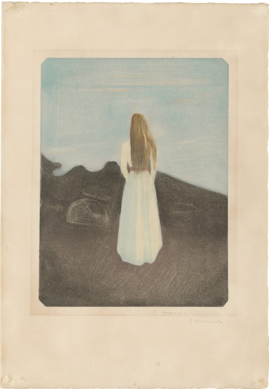 Jonge Vrouw op het Strand door Edvard Munch