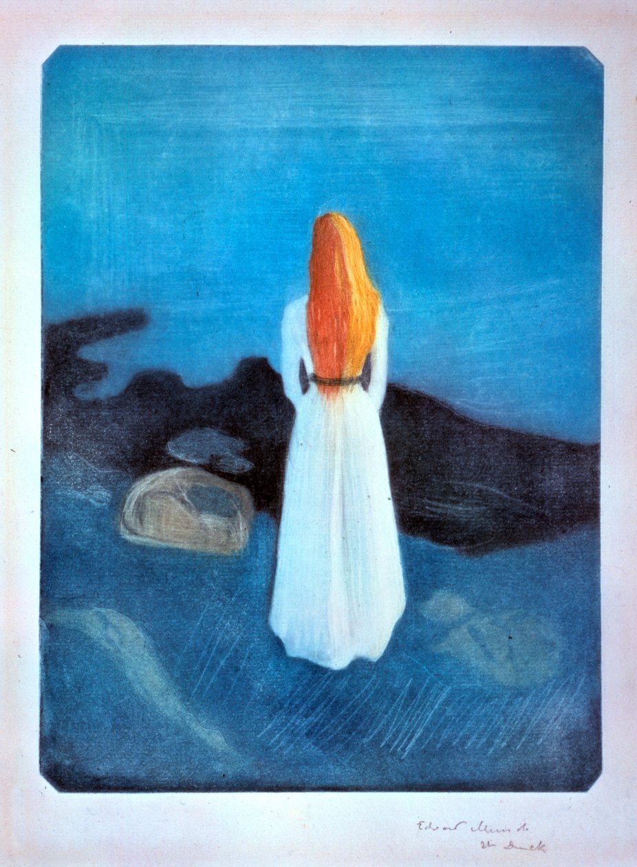Jonge vrouw aan de kust, 1896 door Edvard Munch