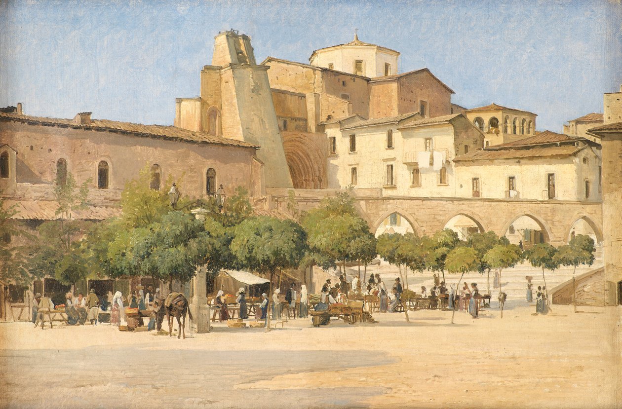 Het Plein in Sulmona door Edvard Petersen