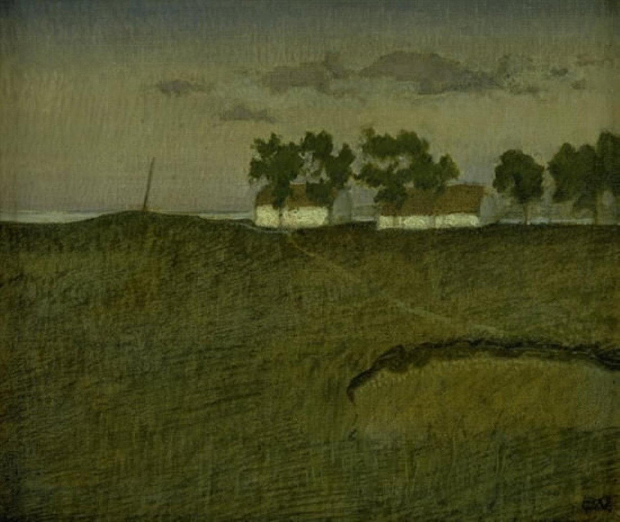 Landschap door Edvard Weie