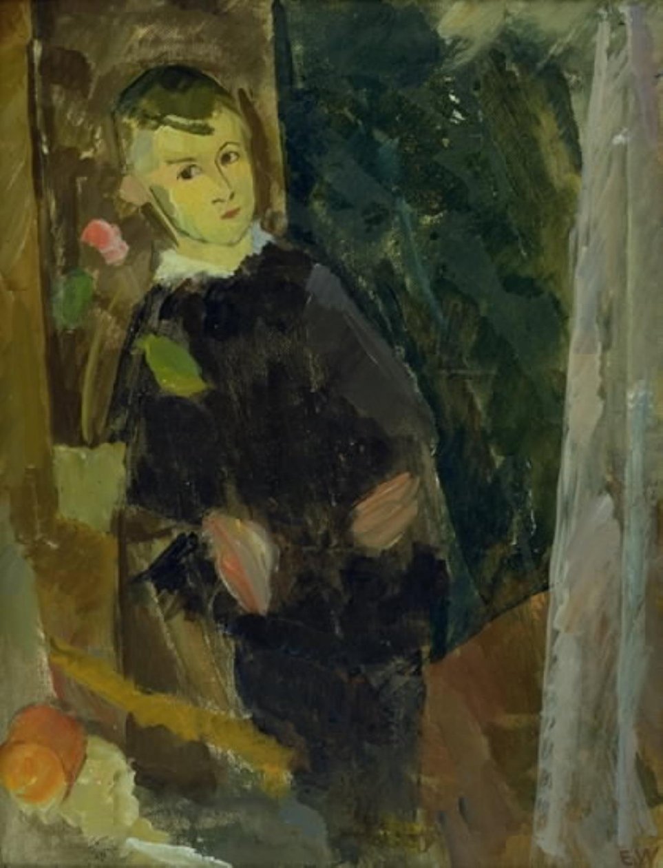 Portret van een jongen door Edvard Weie