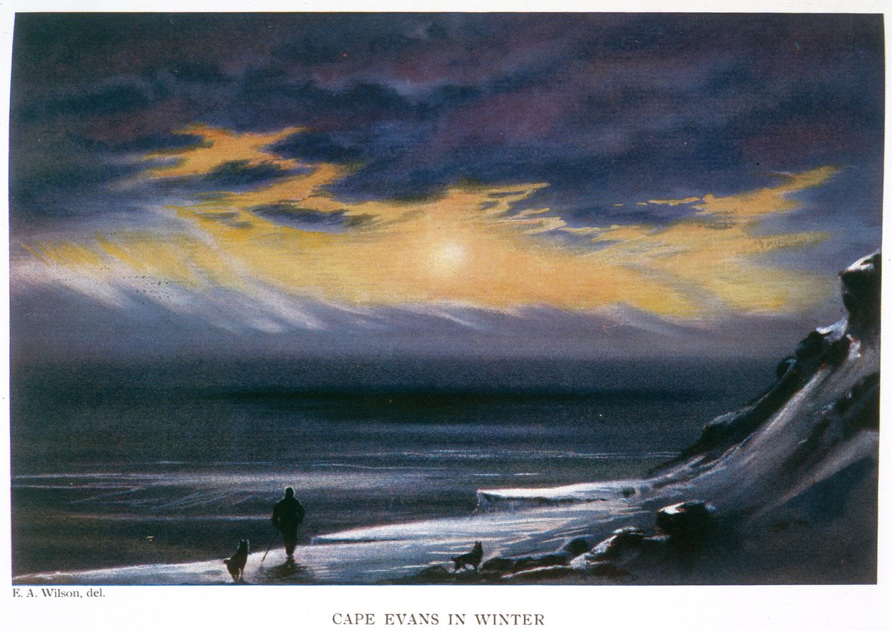 Kaap Evans in de Winter door Edward Adrian Wilson