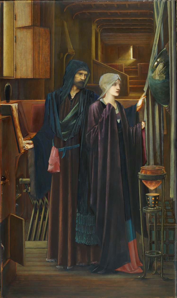 De Tovenaar door Edward Burne Jones