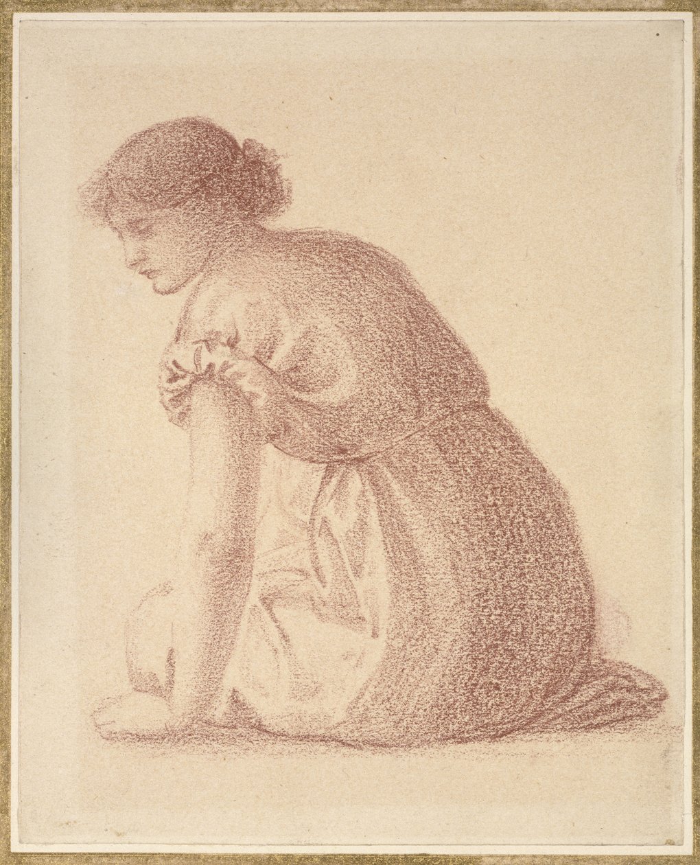 Zittende Vrouw, 19e eeuw door Edward Burne Jones