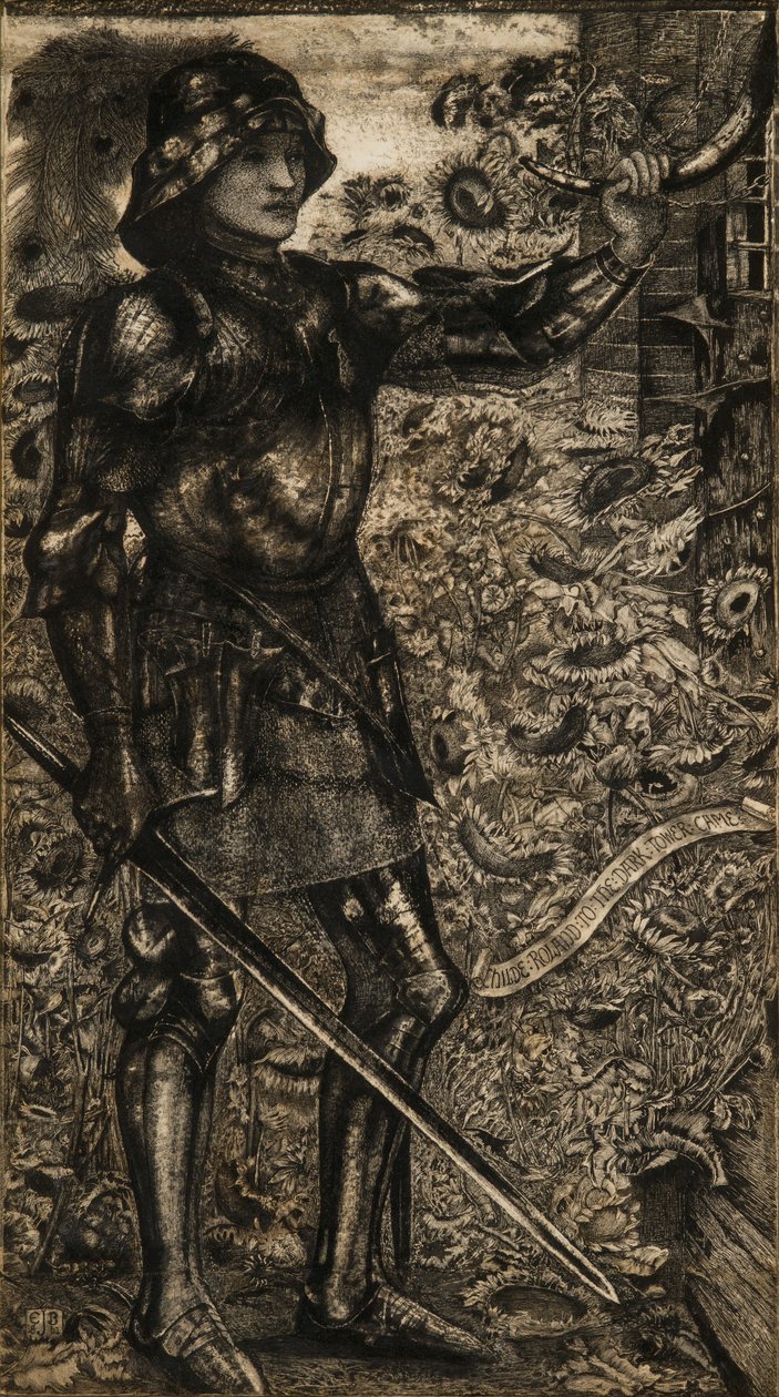 Childe Roland naar de Donkere Toren Kwam, 1861 door Edward Burne Jones