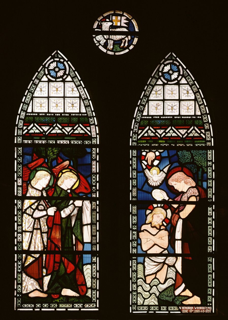 De doop van Christus door Edward Burne Jones