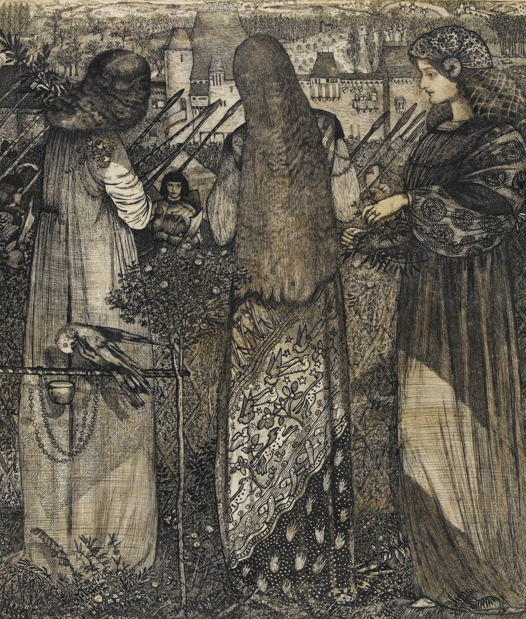 Op weg naar de Slag, 1858 door Edward Burne Jones