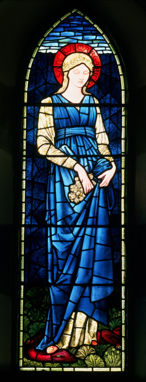 St. Margaretha (glas-in-lood) door Edward Burne Jones