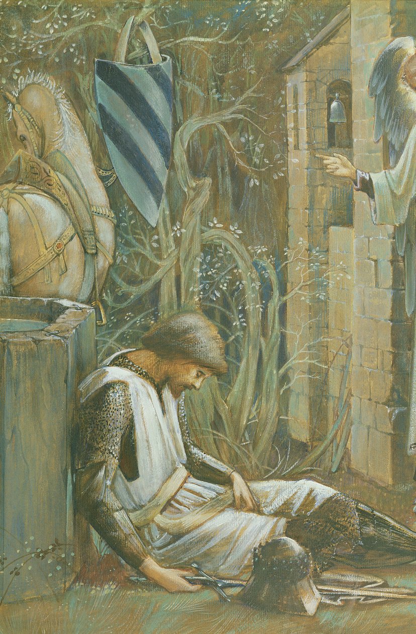 Het Falen van Sir Lancelot (detail) door Edward Burne Jones