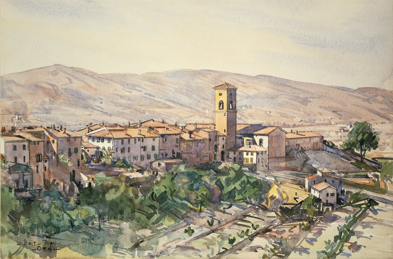 Poppi in de Casentino, Toscane door Edward Darley Boit