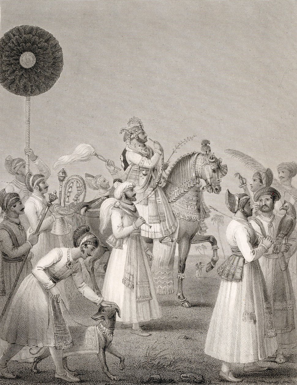 Maharana Bhim Singh van Udaipur, (r. 1778-1828) door Edward Francis Finden