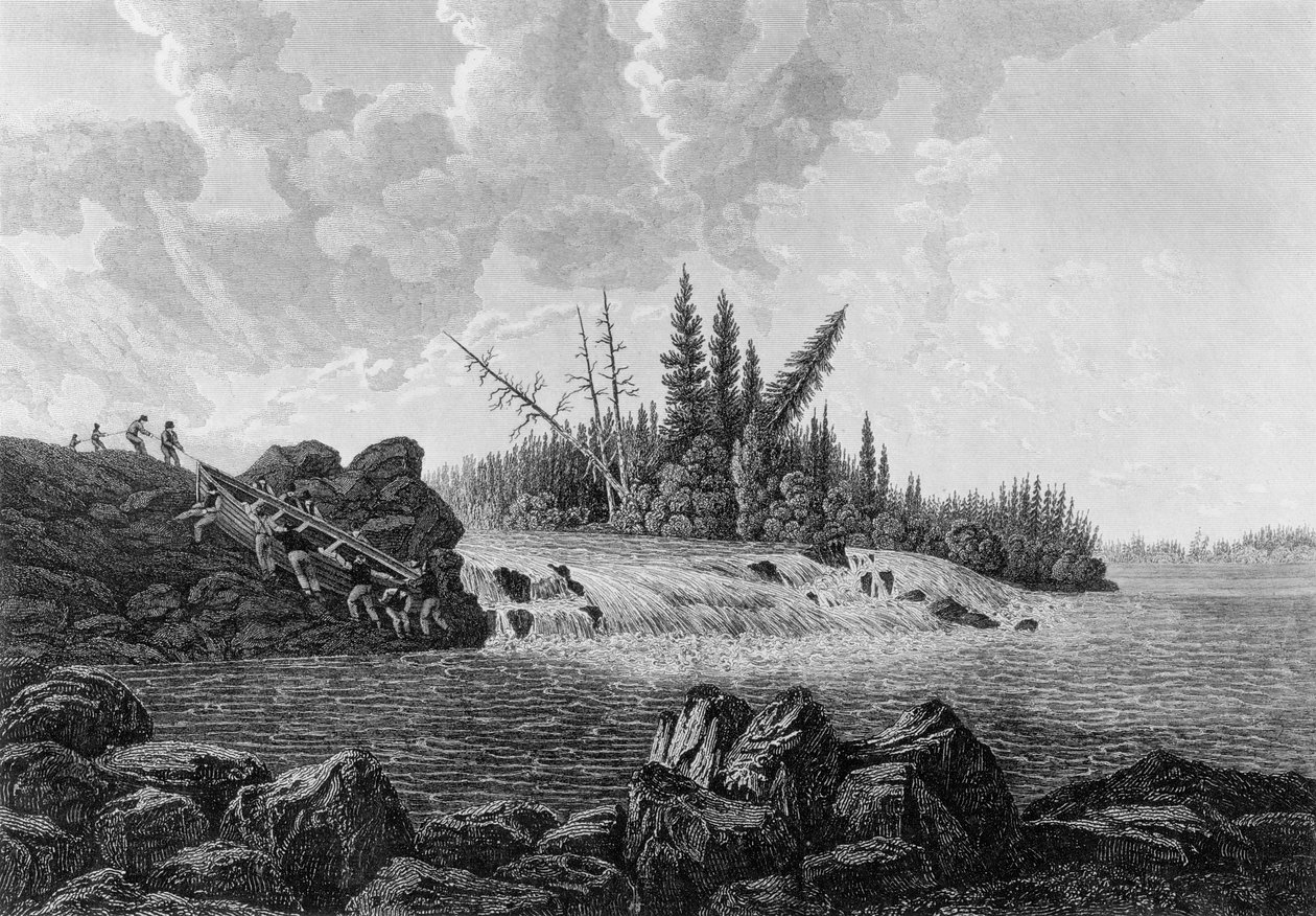 De Forel Waterval, 1819 door Edward Francis Finden