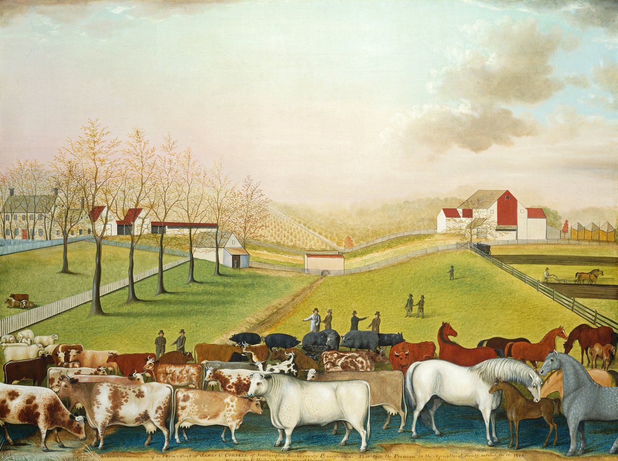 De Cornell boerderij door Edward Hicks