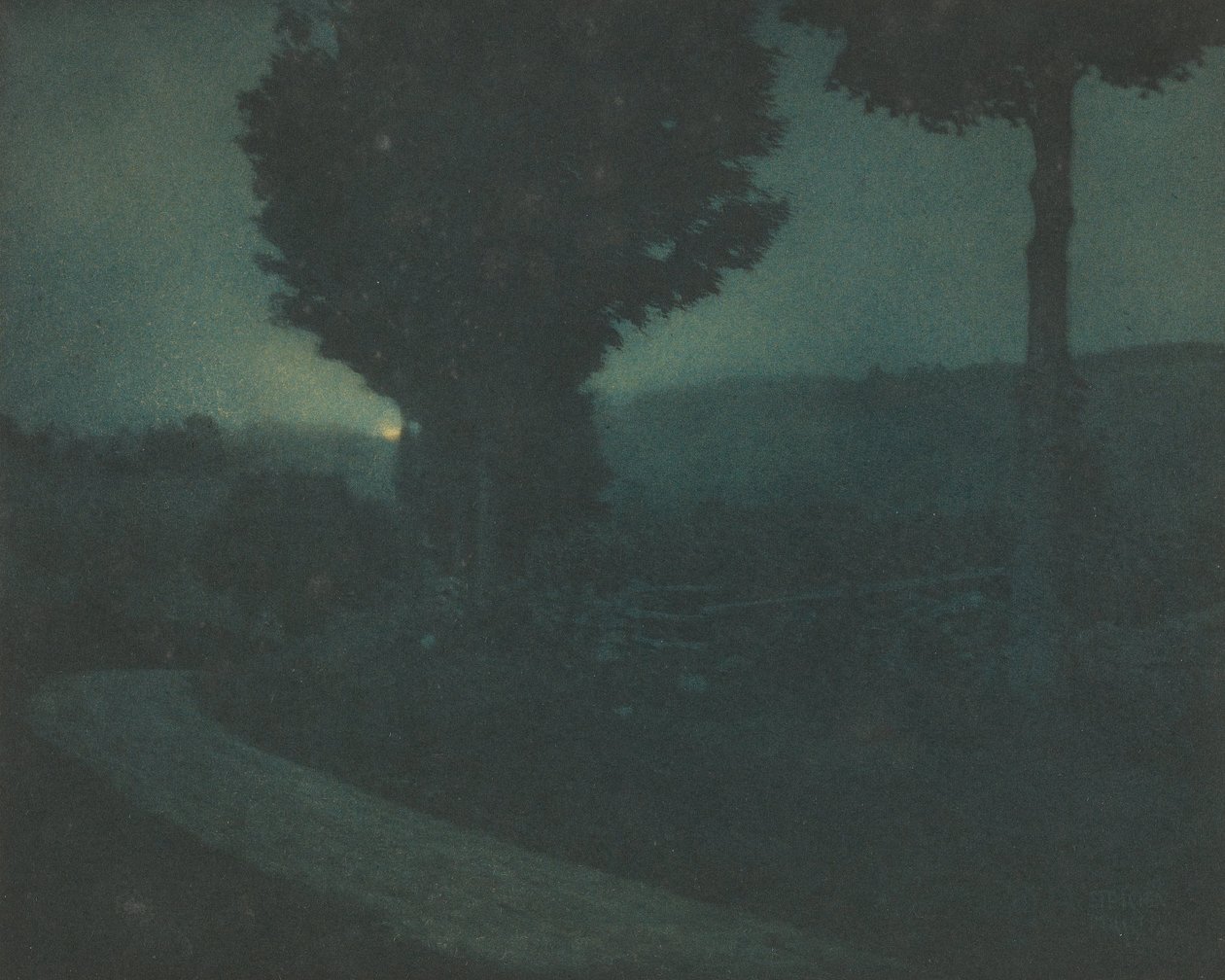 (Weg naar de Vallei -- Maanopkomst) door Edward Jean Steichen