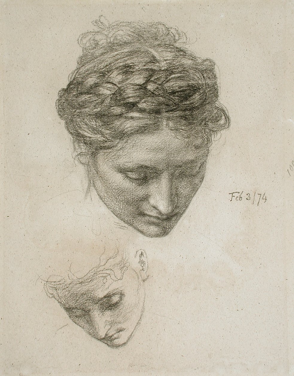Studie van twee hoofden door Edward John Poynter